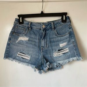 Pacsun High Rise Distressed Jean Shorts